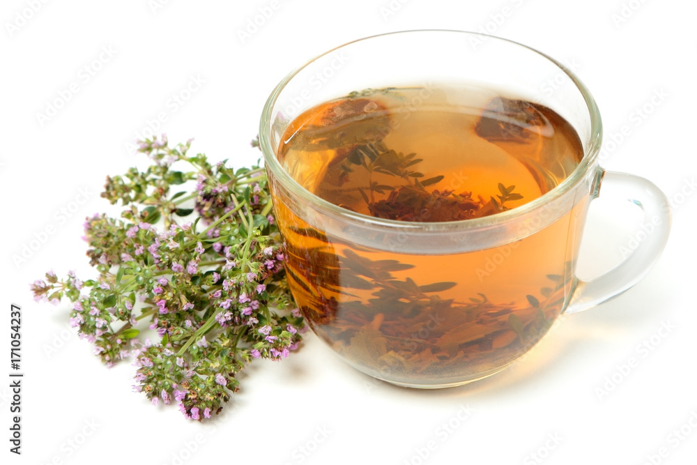 Thyme tea with flowers Thyme tea with flowers