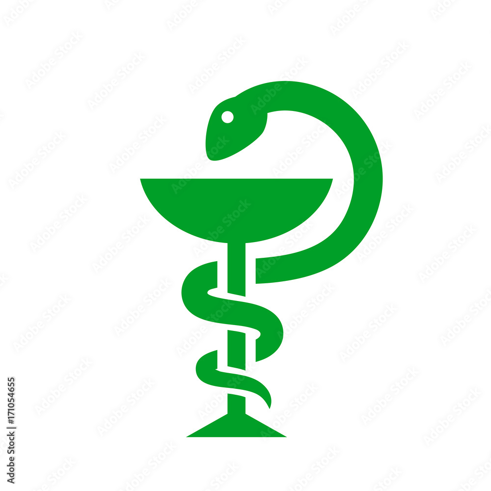 Medical symbol snake with cup Stock Vector | Adobe Stock