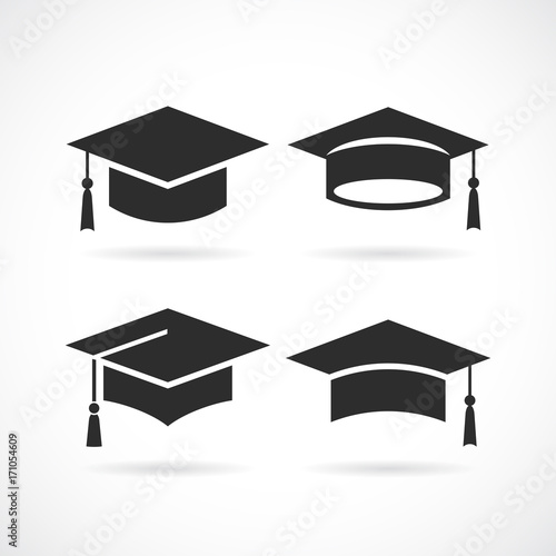 Graduation university square cap icon