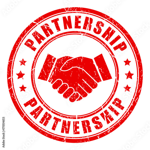 Partnership vector rubber stamp