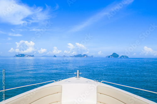 Tropical islands and boat Krabi, Thailand