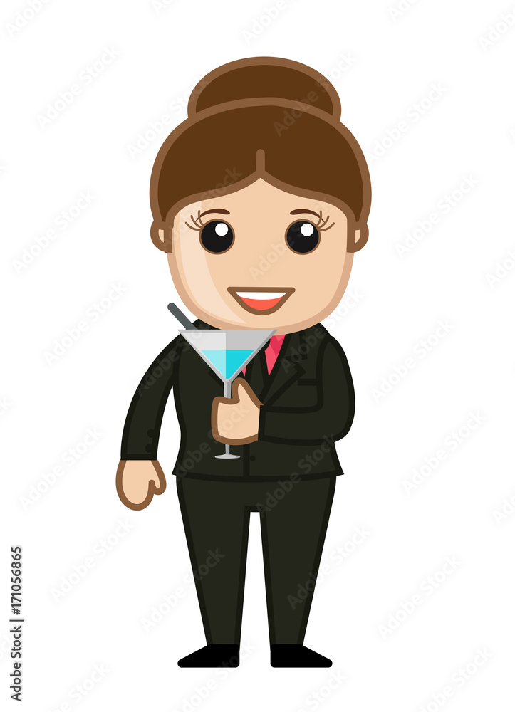 Happy Businesswoman Celebrating Happy Businesswoman Celebrating