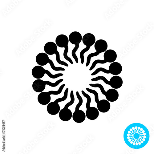 Micelle black vector icon