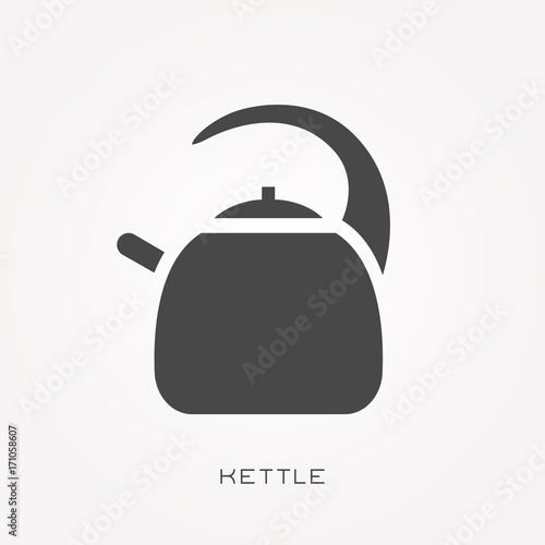 Silhouette icon kettle