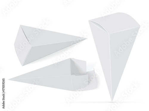 Paper triangular box for your design and logo