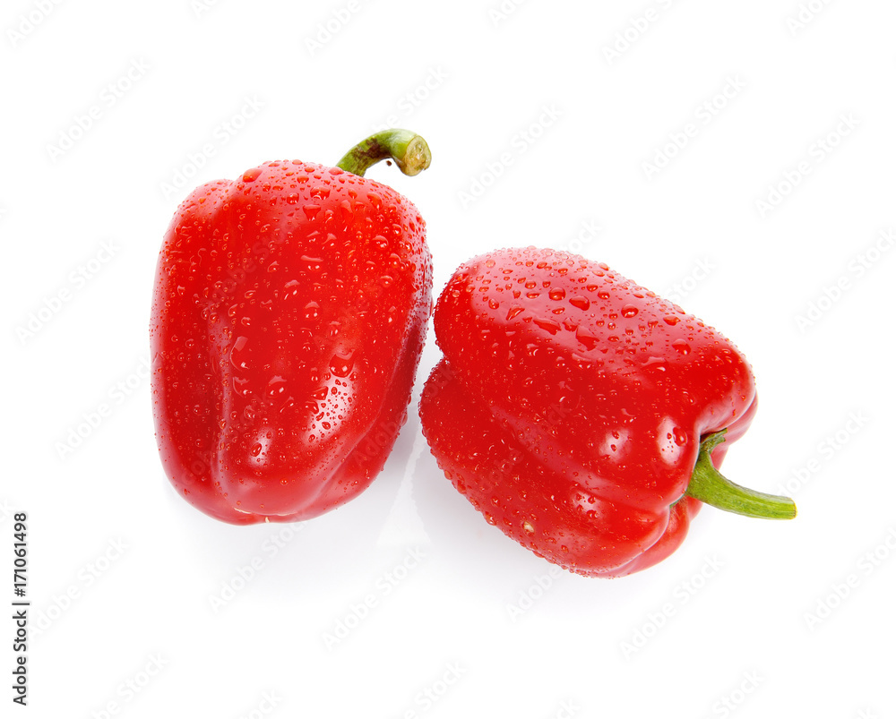 sweet Peppers isolated on white background. sweet Peppers isolated on white background.