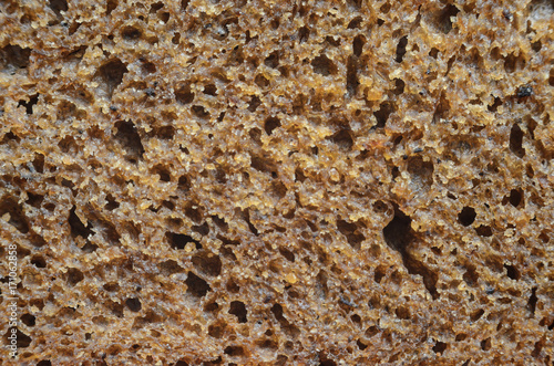 Wholemeal Bread Texture. Rye Bread Background close-up.