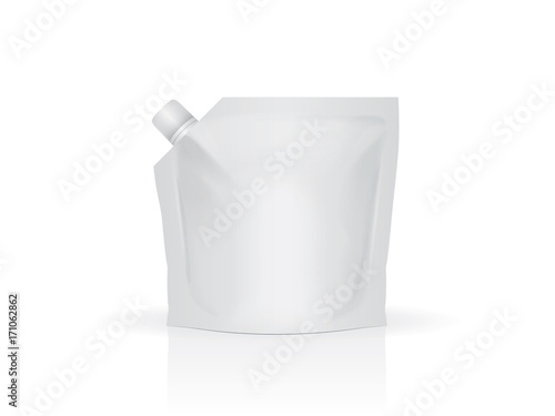 Single blank flexible foil drink pouch bag pack with spout