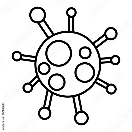 Chlamydia virus icon , outline style