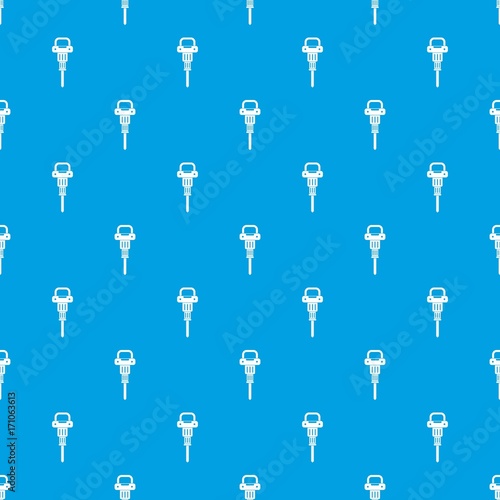 Pneumatic hammer pattern seamless blue
