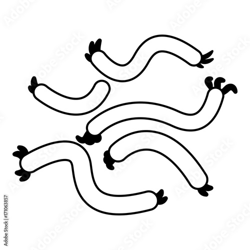 Escherichia coli virus icon , outline style