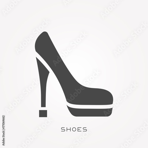 Silhouette icon shoes