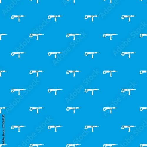 Electric drill, perforator pattern seamless blue