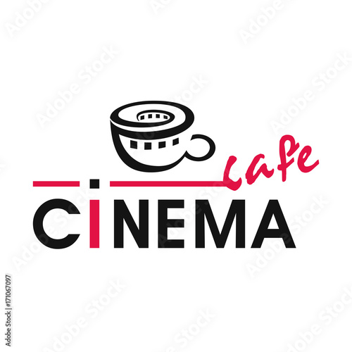 Illustration of an isolated coffee cup with a mm film frame