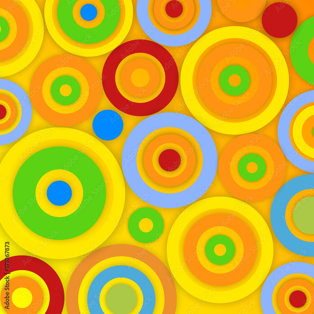 Fototapeta premium Colorful Circles Abstract Background
