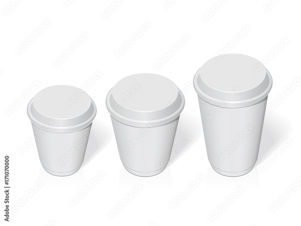 Plastic cup for your design and logo. It's easy to change colors. Mock Up. Vector template. Plastic cup for your design and logo. It's easy to change colors. Mock Up. Vector template.