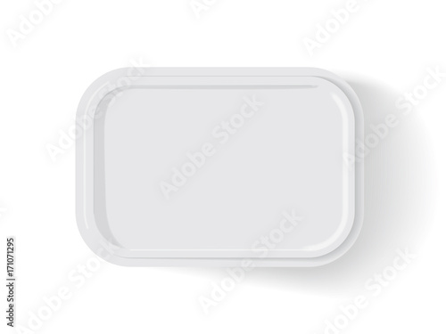 White plastic box for your design and logo