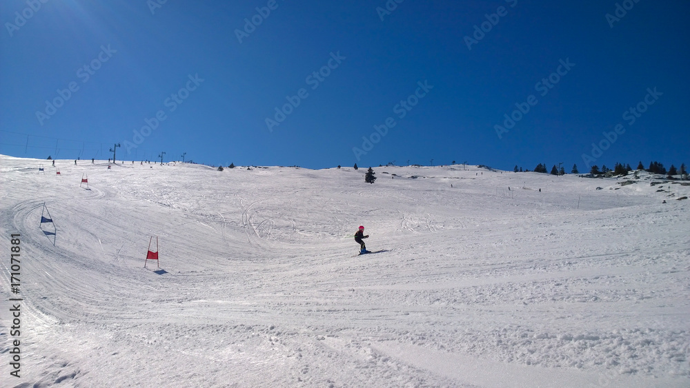 Les Bauges Margeriaz : piste de ski de slalom