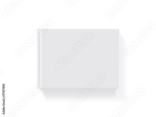 Book with a hardcover on a white background © Ellengold