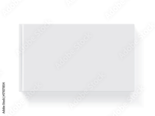 Book with a hardcover on a white background
