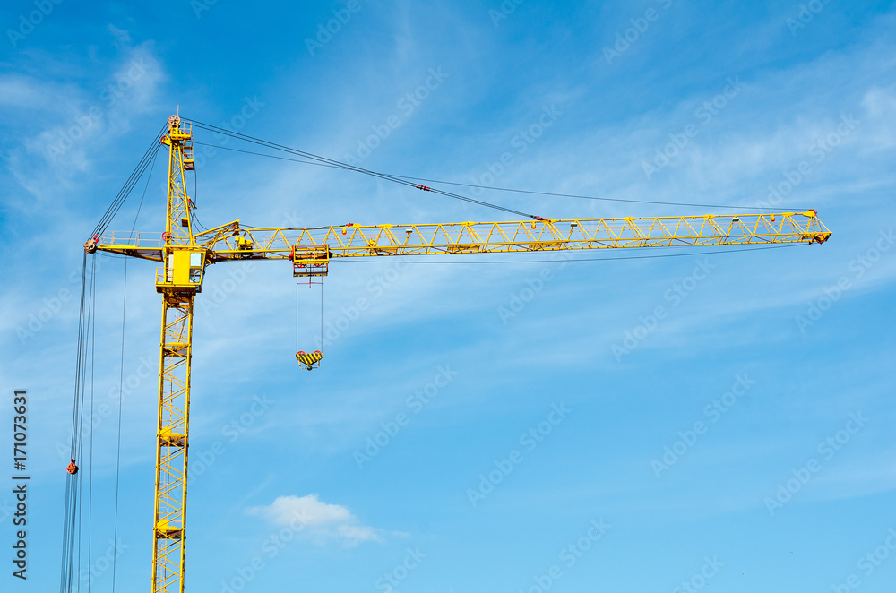 Crane in front of sky Crane in front of sky
