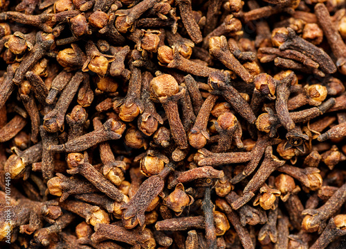 freshly dryed clove spice texture close up