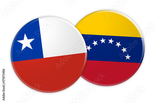 News Concept: Chile Flag Button On Venezuela Flag Button, 3d illustration on white background Free Download News Concept: Chile Flag Button On Venezuela Flag Button, 3d illustration on white background - GFXLoad