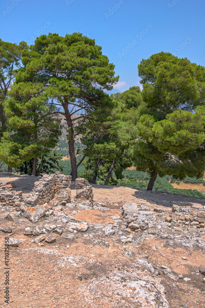 Phaistos palace archaeological site on Crete Phaistos palace archaeological site on Crete