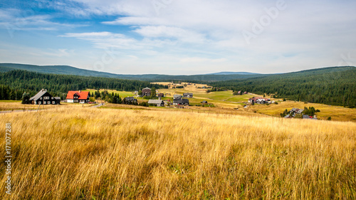 Mountain village Jizerka in Jizera Mountains in Northern Bohemia, Czech Republic. photo