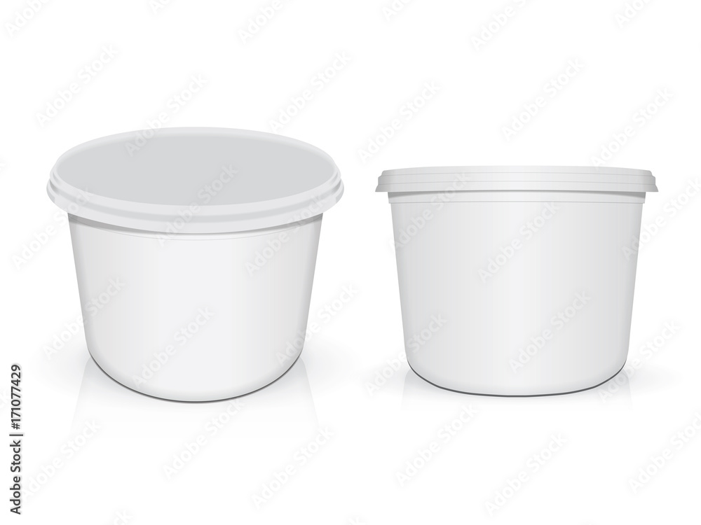 White plastic glass for your design and logo. It's easy to change colors. Mock Up. Vector White plastic glass for your design and logo. It's easy to change colors. Mock Up. Vector