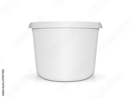 White plastic glass for your design and logo. It's easy to change colors. Mock Up. 