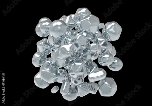 Canvas Print Zinc oxide nanoparticles, 3D illustration