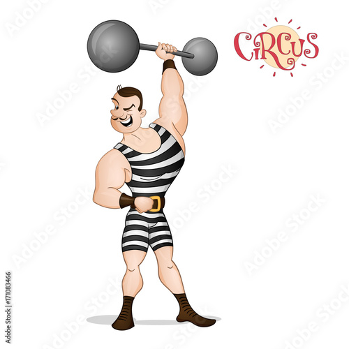 Strong athlete lifting weight