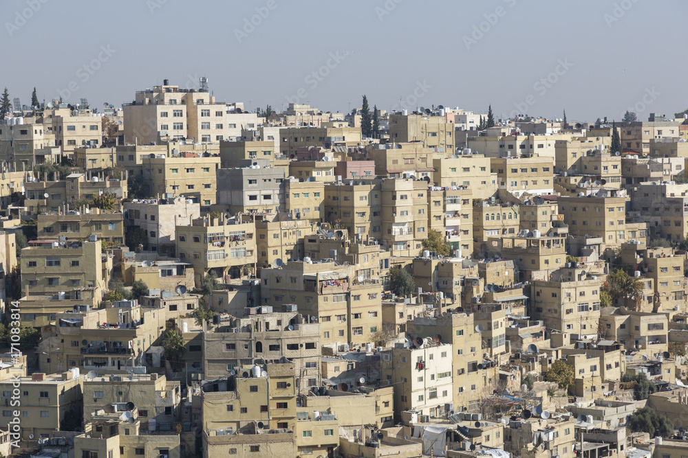 Typical view of the city of Amman, Jordan (White City)