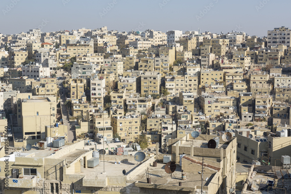 Typical view of the city of Amman, Jordan (White City)