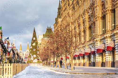 Christmas decoration of Red Square in Moscow