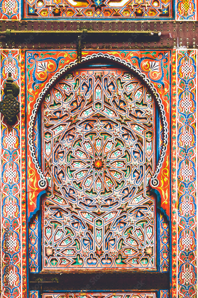 Porte Marocaine colorée - Moulay Idriss - Maroc Stock Photo | Adobe Stock