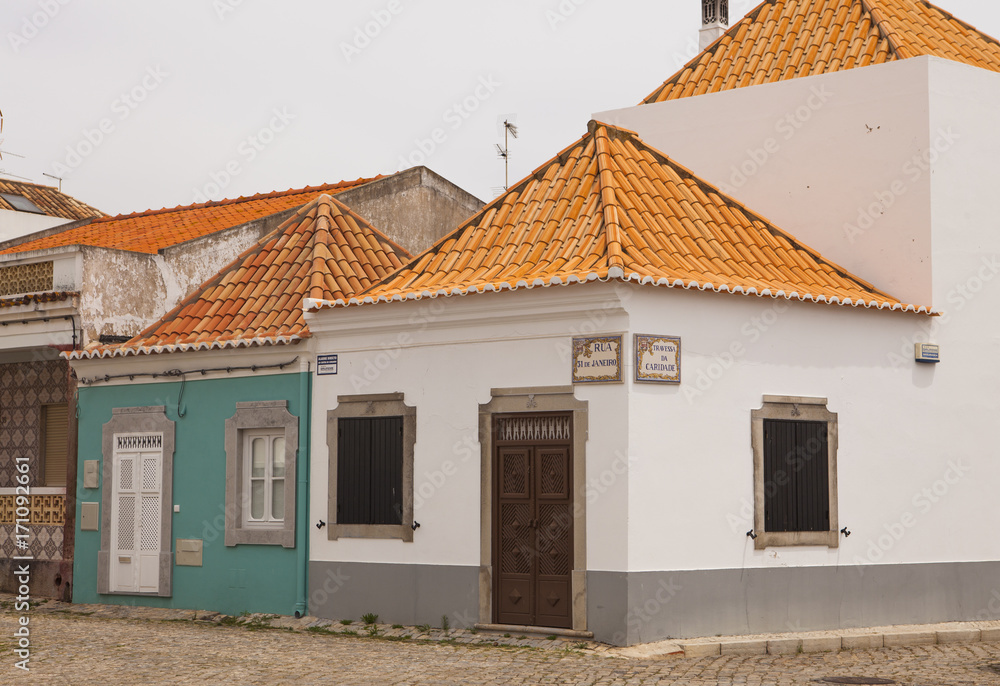 Tavira City, Algarve, Traditional architecture in the South Portugal 