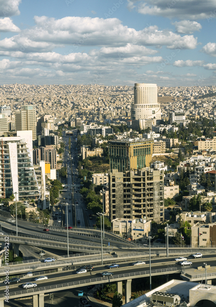 Cityscape of Amman city capital of jordan