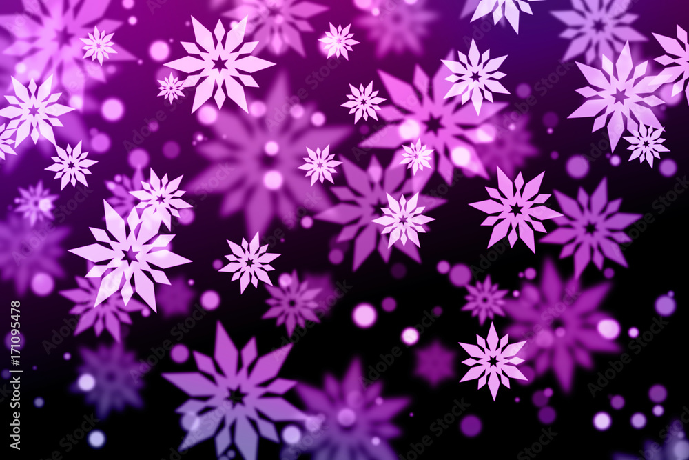 Winter Texture With Snowflakes, Bokeh Background. Winter Texture With Snowflakes, Bokeh Background.