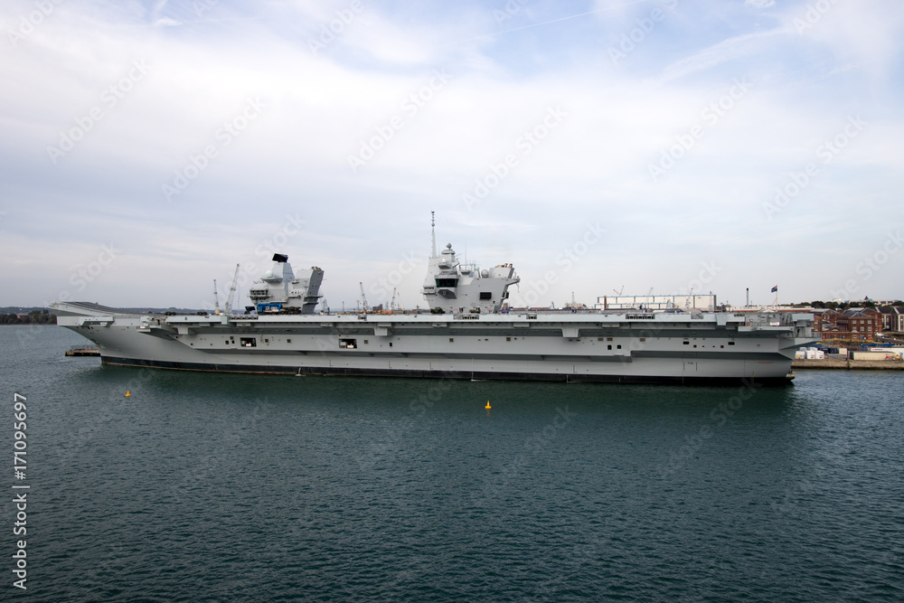 Aircraft Carrier in Port