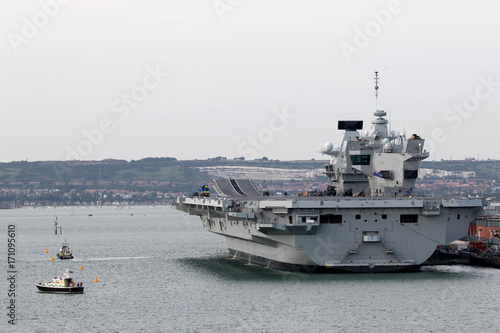 Aircraft Carrier in Port