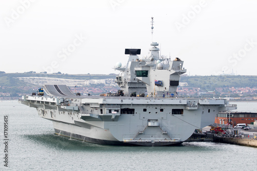 Aircraft Carrier in Port