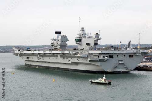 Aircraft Carrier in Port
