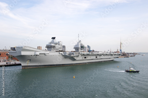Aircraft Carrier in Port