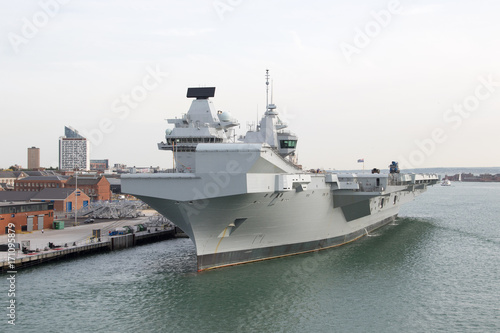 Aircraft Carrier in Port