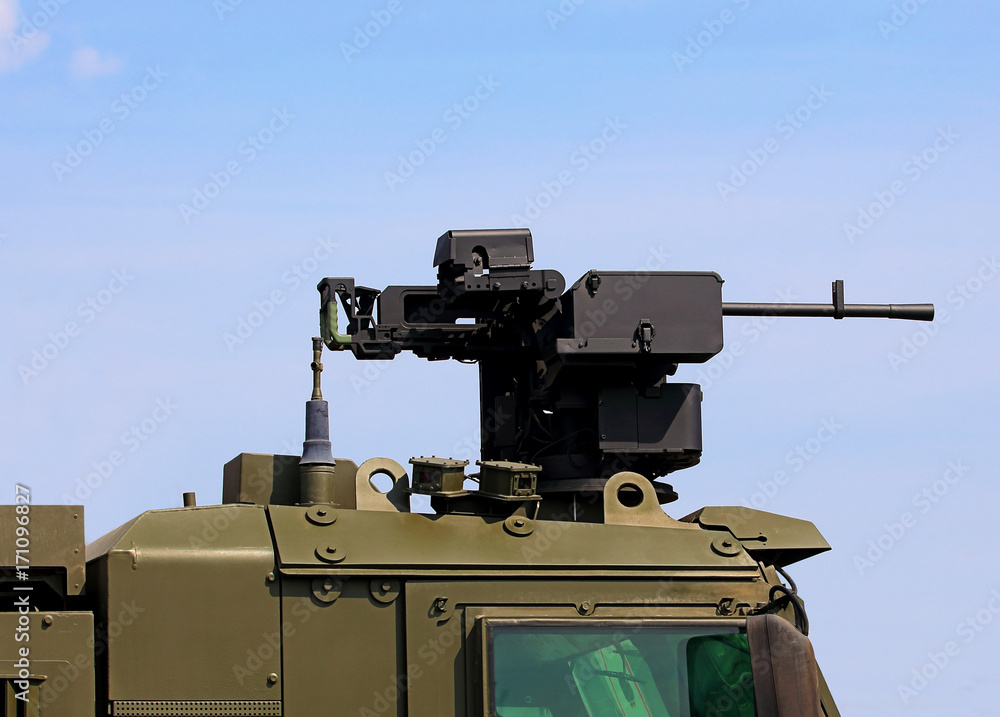Built-in machine gun on board the vehicle Built-in machine gun on board the vehicle