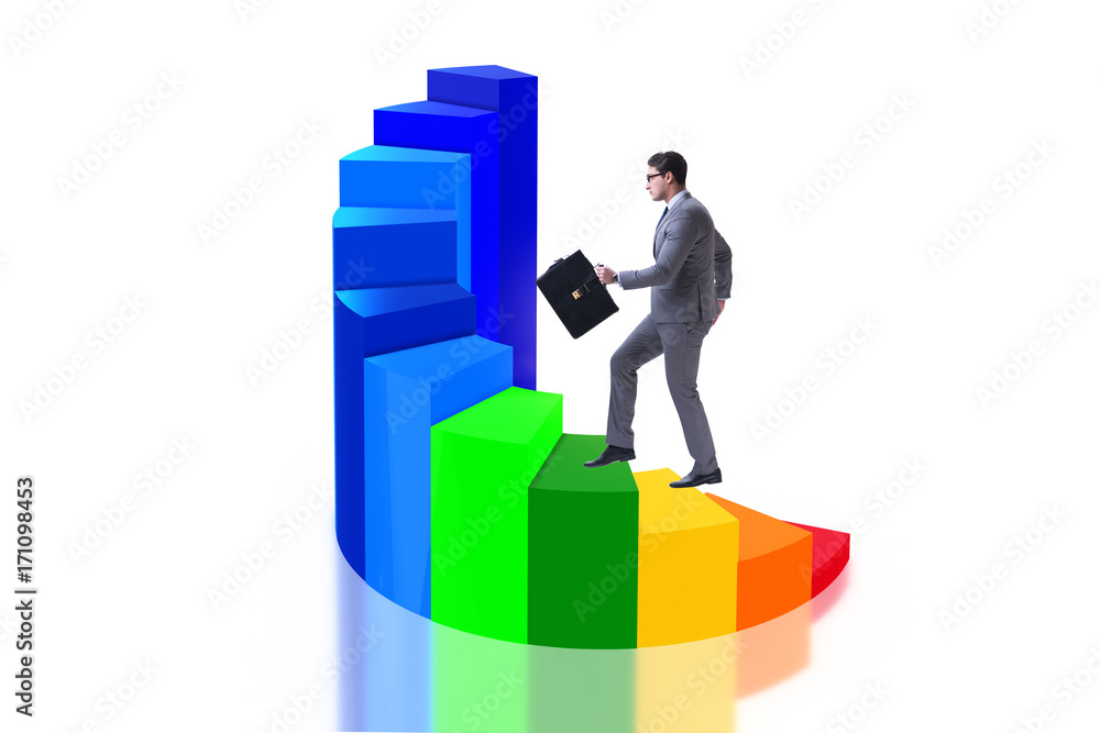 Career development with stairs in business concept Career development with stairs in business concept