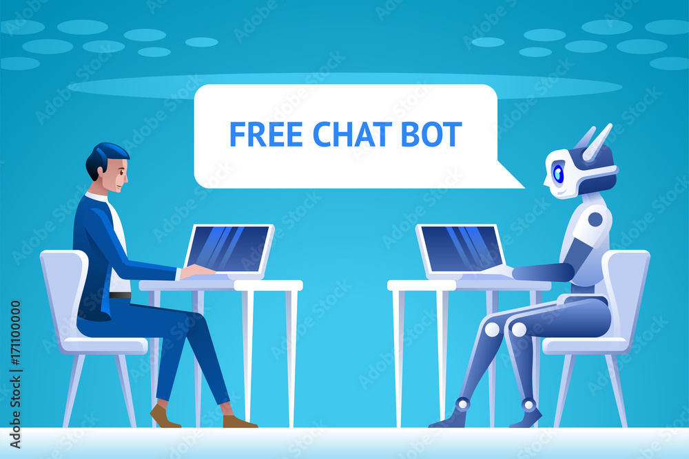 Free chat bot concept. Free chat bot concept.