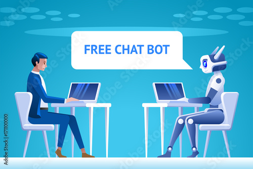 Free chat bot concept.